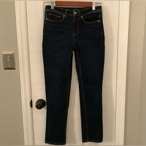 J. Jill Denim Size 2P Dark Wash High Rise Straight Leg Jeans